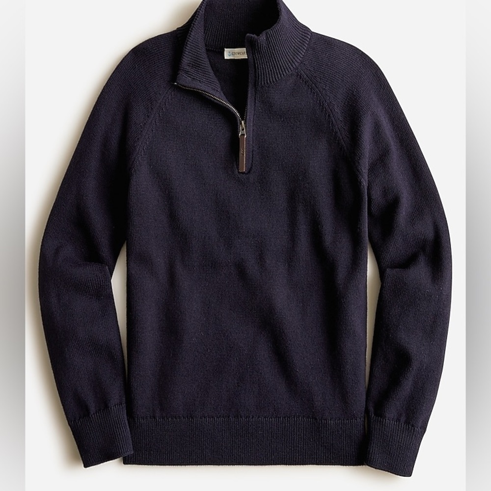 J. Crew Navy Half-Zip Sweater